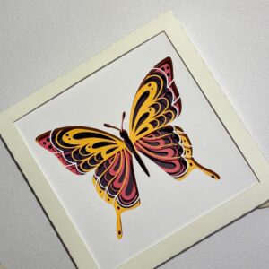 Cuadro Mariposa con Luz - Arte en Papel